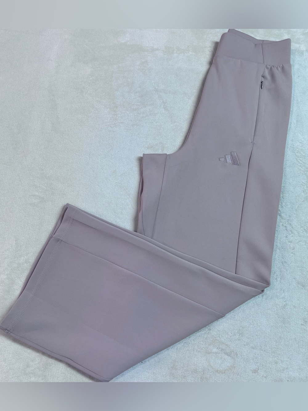 Adidas Womens Wide Leg Performance Track Pants NWOT Brownish Cream